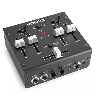 Vonyx 172.744 VDJ2USB 3-Channel Stereo DJ/USB Mixer • £50.99