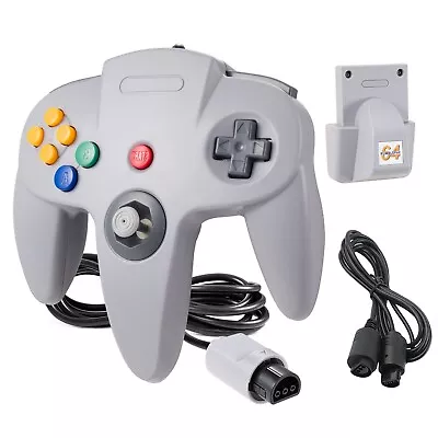 Retro N64 Controller Wired Replacement Joystick +6FT. Extension Cable+Rumble Pak • $20.79