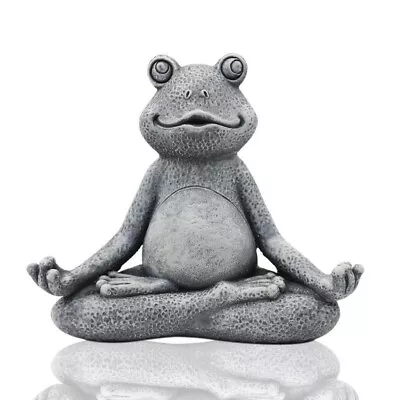 Yoga Frog Miniature Statue Zen Yoga Frog Garden Statue Art Decoration • $13.99