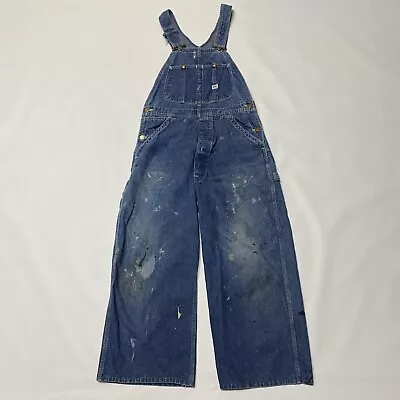 Lee Union Made In USA Blue Jean Overalls 40s 50s 32 23 Jelt Denim Sanforized VTG • $199.99