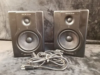 Vintage M-Audio Pair Of BX5a Deluxe Stereo Bookshelf Speakers Tested Working • $199.95