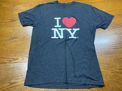 I Love New York Shirt Medium Mens Gray Cotton NYC NY ❤️ • $8.87
