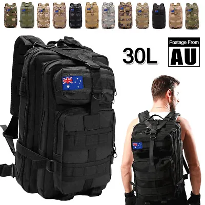 $26.55 • Buy 30L/35L Military Tactical Backpack Rucksack Hiking Camping Outdoor Trekking Bag