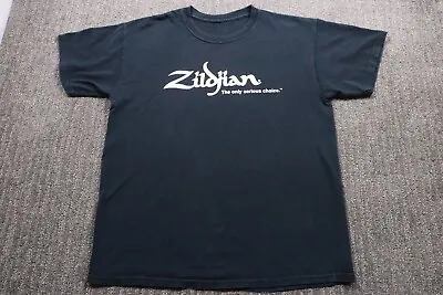 Zildjian Vintage Heavyweight Double Sided Shirt Crew Neck Grunge Music Men's MED • $29.77