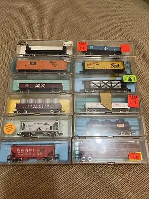 Atlas N Scale Lot Of 12 Mixed Rolling Stock Gondola Hopper Reefer Tank Stock • $26