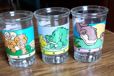 3 VTG Bama Jelly Jar Glass 1998 The Land Before Time VI #6#4 #2 RARE! • $21.95