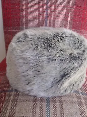 Winter Hat Grey Faux Fur One Size Excellent Condition • £3.95