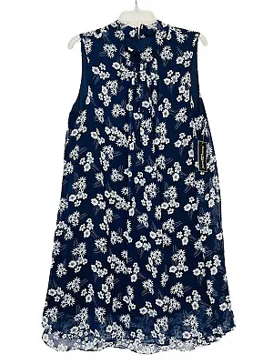£44.03 • Buy JESSICA HOWARD Plus Sz 14W Printed Floral A-Line Dress Navy Lined Sleeveless NWT