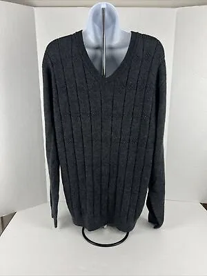 Turnbury Sweater Men’s L Pullover Gray Merino Wool Blend Fisherman Cable Knit • $8