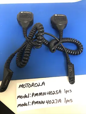 LOT OF 2X Motorola PMMN4025A & PMNN4027A Heavy Duty Speaker Mic • $58.65