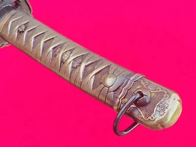 Vintage Samurai Sword Katana Japan Army Officer Equip Number Blade Signed Edge F • $157