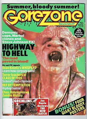 $6.04 • Buy GOREZONE # 15 (HORROR MONSTER MAGAZINE, Highway To Hell, With Posters, 1990)