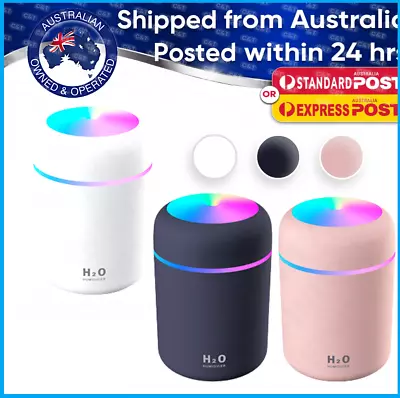 $18.99 • Buy USB Car Air Purifier Diffuser Aroma Oil Humidifier Mist Led Night Light Home AU