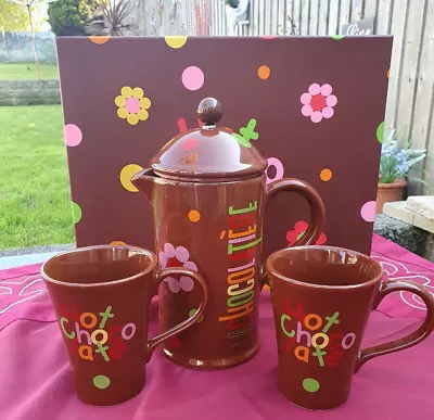 1 Litre La Chocolatiere And 2 Matching Mugs • £15