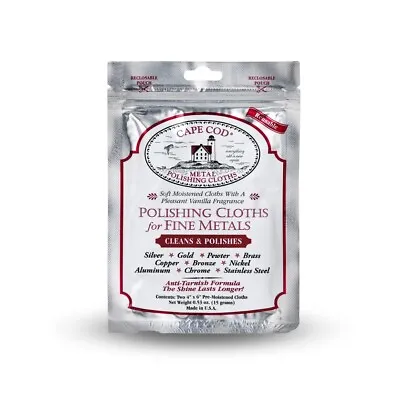 Cape Cod Polishing Cloths For Fine Metals | Jewelry Cleaner And Tarnish Remover • $14.29