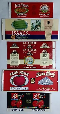 Vintage Maryland Massachusetts Delaware Original Tin Can Labels    • $14