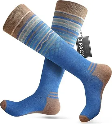 Ski Socks 2-Pack Merino Wool Over The Calf (OTC) Non-Slip Cuff For Men & Women • $29.99