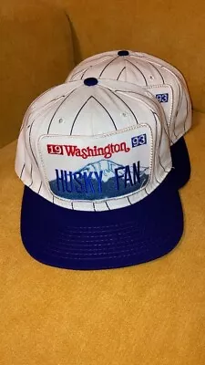Vintage 1993 Washington Huskies UW License Plate Hat Strap Back Snap Script NEW • $49.99