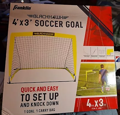 Franklin Sports Blackhawk Backyard Soccer Goal - Portable Kids Soccer Net - Pop • $33.99