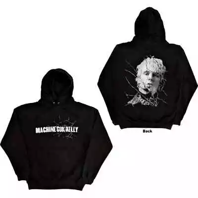 New! Machine Gun Kelly Sz S Cracked Glass Logo Official Unisex Black Pullover • $27.99