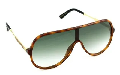 $499.95 • Buy RARE NEW Genuine GUCCI Havana Gold Green Shaded Shield Sunglasses GG 0199S 004