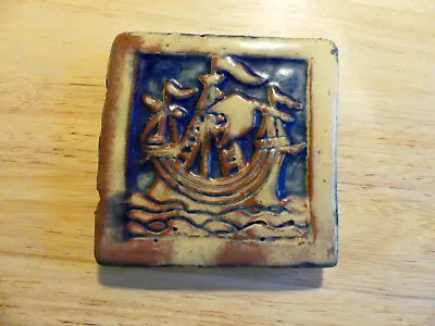 Antique Moravian Tile Sailing Ship • $45