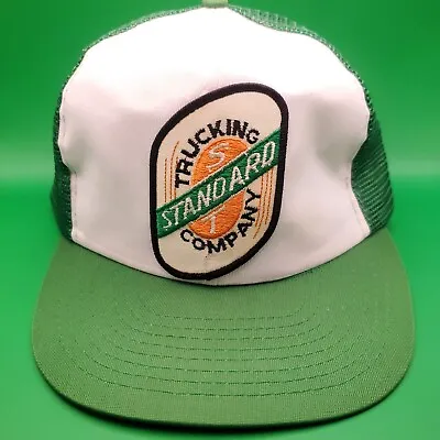 Vintage Standard Trucking Company Trucker Hat Cap Patch Mesh Snapback .  • $14.99