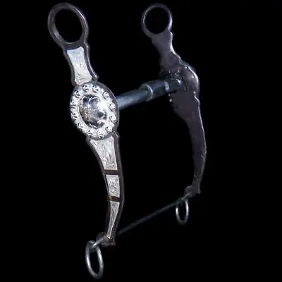 Sterling Silver California Vaquero Cowhorse Shank Black Steel Billy Allen Bit • $379.99