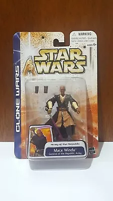 Star Wars  Clone Wars  Mace Windu  - Brand New [moc] • $35