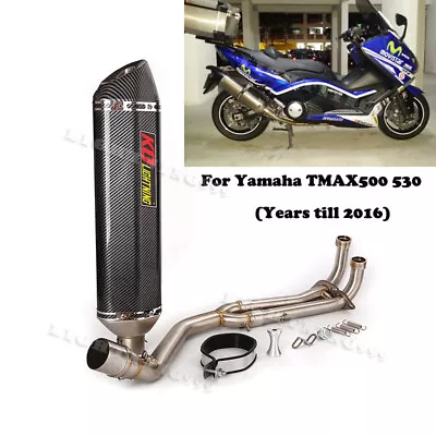 Complete Exhaust For Yamaha TMAX500 530 2008-16 Front Header 570mm Muffler Pipe • $211.58