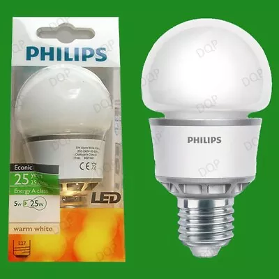 1x 5W Philips LED Ultra Faible Énergie GLS Globe Ampoule Es E27 Vis • $1.25