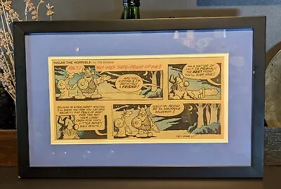 Hagar The Horrible Dik Browne Framed Comic Halt! Who Goes There? Friend Or Foe? • $49.99