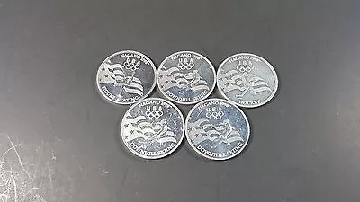 Lot Of 5 - 1998 Nagano Commemorative U.S. Olympic Team Medallions (5125-92) • $3.95