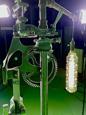 Movie Prop Lamp Steam Punk Working Cranks Lab Mad Scientist Horror Screen Used • $225