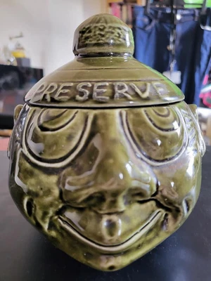 £4.50 • Buy Mary-Leigh, Pottery Green Preserve Jar, Check Pictures & Description......