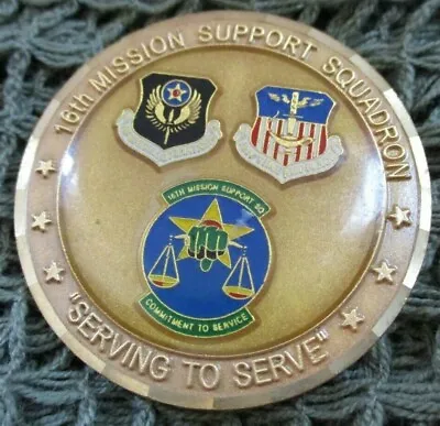 Us Air Force 16th Mission Support Squadron Commando Pride Challenge Coin #23. • £59.99