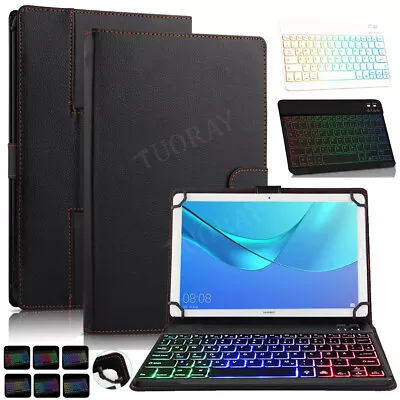 Universal Backlit Keyboard Case Cover Mouse For IPad Android Tablet 10 10.1 Inch • £18.99