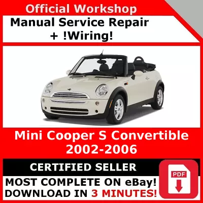 Factory Workshop Service Repair Manual Mini Cooper S Convertible 2002 - 2006 • $11.33