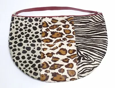 Rafe New York Zebra Safari Cheetah Animal Hand Bag Purse • $35