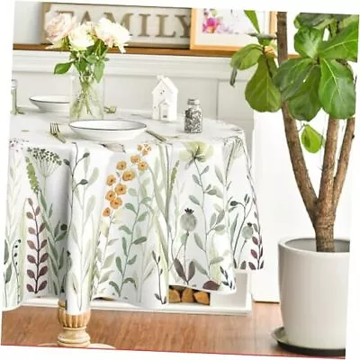  Spring Tablecloth 70×70 Inch Round Butterfly 70 X 70 Round Wildflowers • $30.89