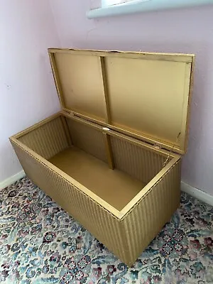 Lloyd Loom W Lusty & Sons Ltd Ottoman Gold Original Gold Wicker Linen Chest X • £199.99