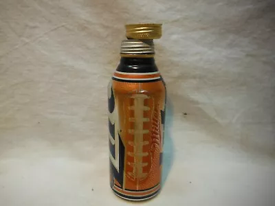 Miller Lite  Orange/blue Football  Aluminum Beer Bottle #839408 • $3.50