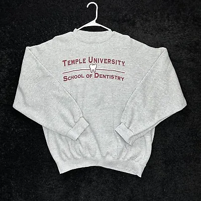 Vintage 90s Temple University Crewneck Sweatshirt Size XXL School Of Dentistry • $59