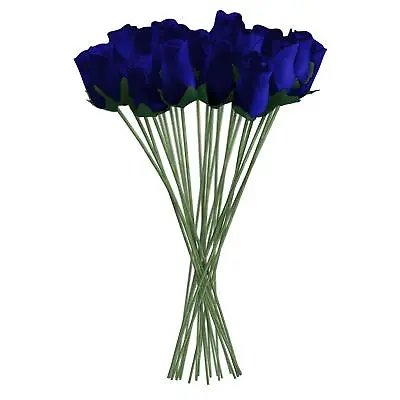 Dark Blue Realistic Wooden Roses 32 Count • $19.99