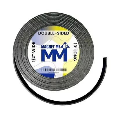 Flexible Magnetic Tape Stip With Adhesive Backing For DIY Crafts 1/2In X10Ft • $13.61