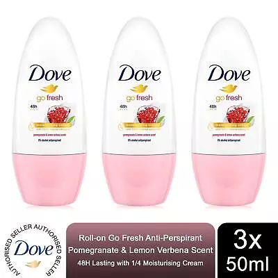 £7.49 • Buy Dove Roll-On Deo Go Fresh 48H Long Lasting Frgrance Anti-Perspirant, 3x50ml