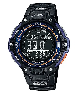 Casio SGW100-2B Digital Compass Thermometer Resin Watch 5 Alarms World Time • $46.90