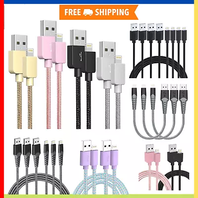 IPhone Charger Cable 3Pack 2M [Apple Mfi Certified] Lightning Cable For IPhone • $12