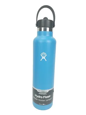 Hydro Flask 24 Oz Standard Mouth Bottle With Flex Straw Cap PACIFIC - BTL051 • $14.95