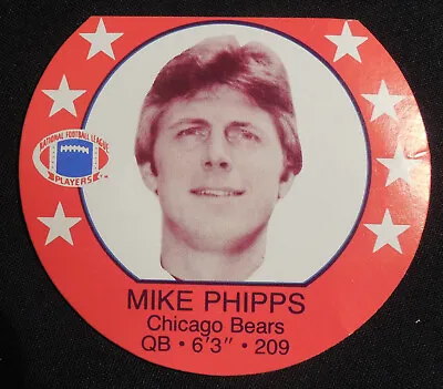 1979 RARE ICEE MSA Card / Disc Mike Phipps Chicago Bears Purdue University • $45